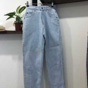 Vintage High-Waist, Light-Wash Lee Jeans